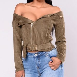 NWT Fashion Nova Suede Sway Jacket